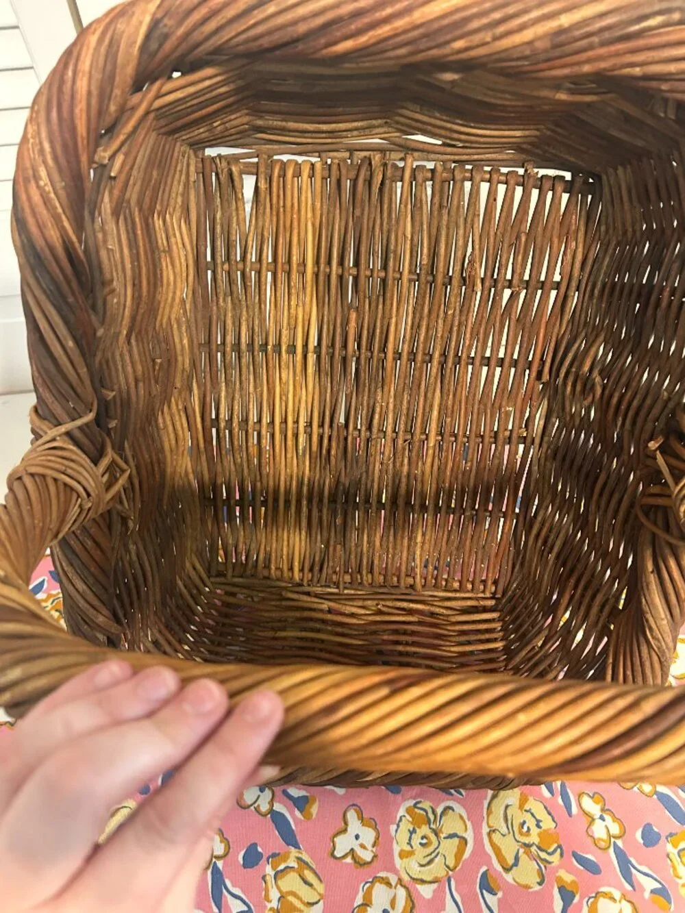 Beautiful Hand Woven Brown Wicker Basket